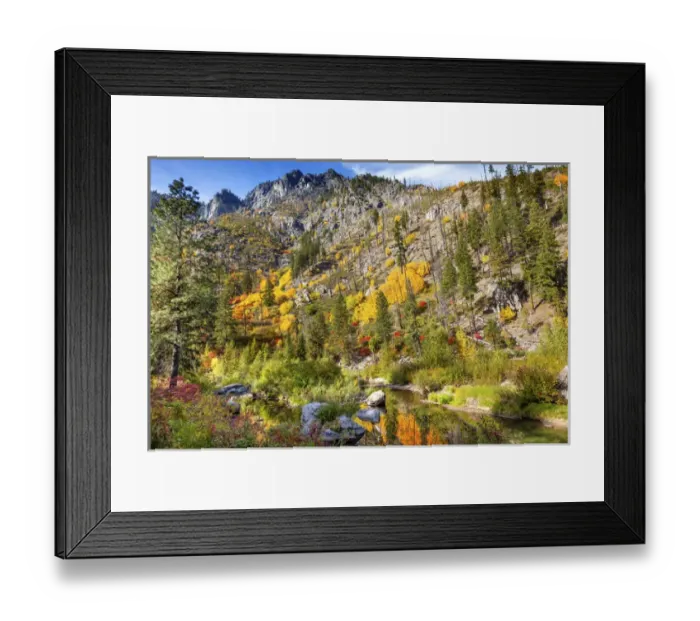 Framed Print : Fall Yellow Red Green Colors Reflection Wenatchee River Reflections Stevens Pass Framed Print : Fall Yellow Red Green Colors Reflection Wenatchee River Reflections Stevens Pass