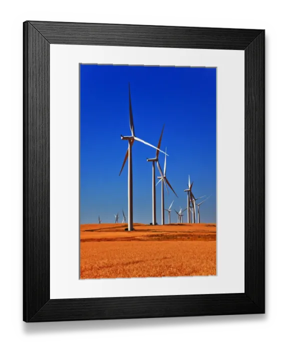 Framed Print : Wind Turbines Wheatfields Ripe Wheat for Harverst Palouse Washington Framed Print : Wind Turbines Wheatfields Ripe Wheat for Harverst Palouse Washington