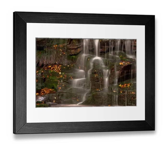 Framed Print : USA, West Virginia, Blackwater Falls. Waterfall cascade on rock face. Credit as