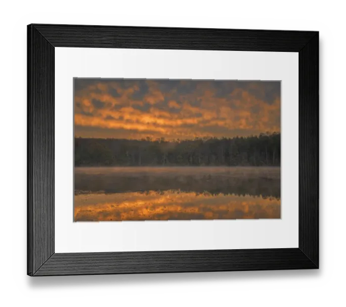 Framed Print : USA, West Virginia, Delaware Watergap Recreational Area. Sunset on Hidden Lake. Credit as Framed Print : USA, West Virginia, Delaware Watergap Recreational Area. Sunset on Hidden Lake. Credit as