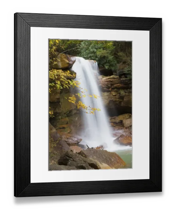 Framed Print : USA, West Virginia, Canaan Valley. Autumn colors surround Douglas Falls on the North Framed Print : USA, West Virginia, Canaan Valley. Autumn colors surround Douglas Falls on the North