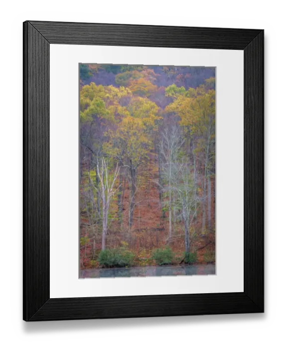 Framed Print : USA, West Virginia, Delaware Watergap Recreational Area. Lake and forest in autumn Framed Print : USA, West Virginia, Delaware Watergap Recreational Area. Lake and forest in autumn
