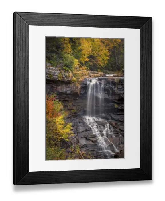 Framed Print : USA, West Virginia, Blackwater Falls State Park. Waterfall and forest scenic. Credit as
