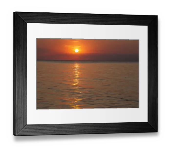 Framed Print : Sunrise over Lake Superior from Devils Island in the Apostle Islands National Lakeshore