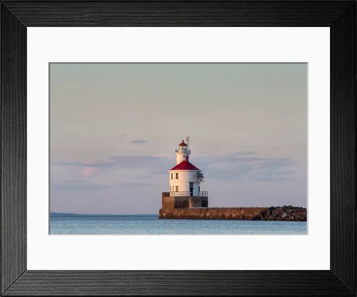 Framed Print : Wisconsin Point Lighthouse near Superior, Wisconsin, USA