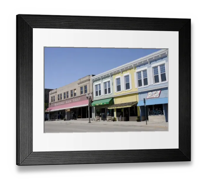 Framed Print : Wisconsin, Manitowoc. Downtown Main Street Framed Print : Wisconsin, Manitowoc. Downtown Main Street