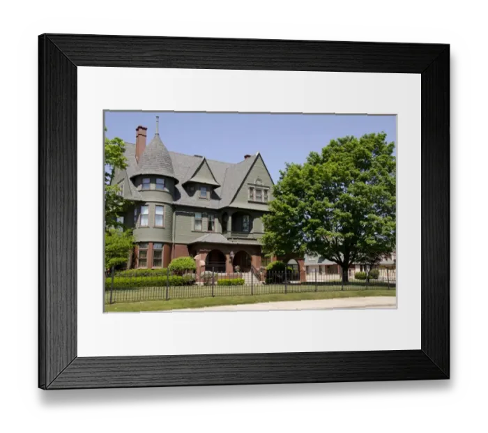 Framed Print : Wisconsin, Manitowoc. RAHR West Art Museum housed in historic Queen Anne style Victorian Framed Print : Wisconsin, Manitowoc. RAHR West Art Museum housed in historic Queen Anne style Victorian