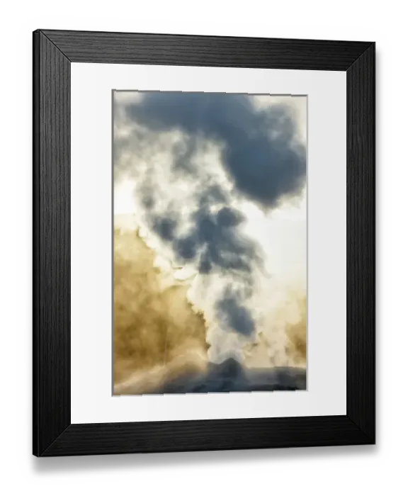 Framed Print : Old Faithful Geyser backlit at sunrise, Upper Geyser Basin, Yellowstone National Park Framed Print : Old Faithful Geyser backlit at sunrise, Upper Geyser Basin, Yellowstone National Park
