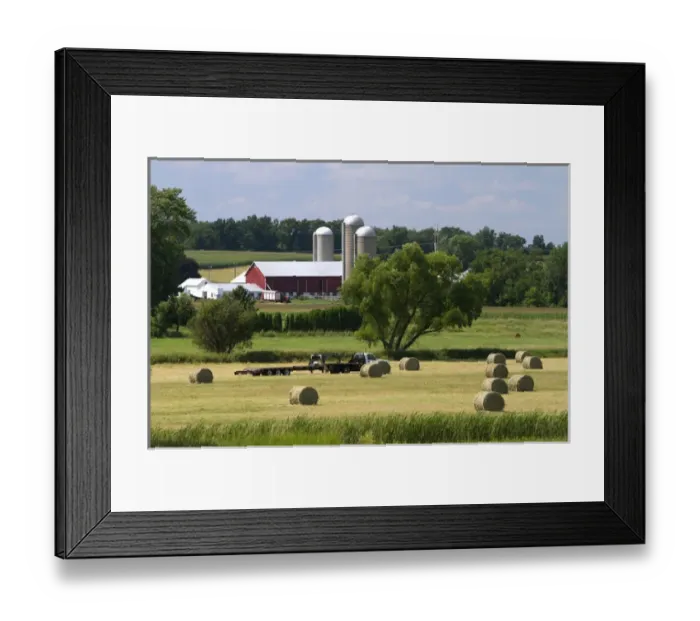 Framed Print : Red barn and farmland along U. S. Highway 10 near Brilliion, Wisconsin, USA Framed Print : Red barn and farmland along U. S. Highway 10 near Brilliion, Wisconsin, USA