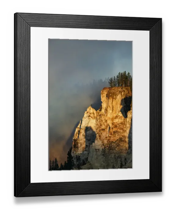 Framed Print : Canyon walls Grand Canyon of Yellowstone at sunrise, Yellowstone National Park Framed Print : Canyon walls Grand Canyon of Yellowstone at sunrise, Yellowstone National Park
