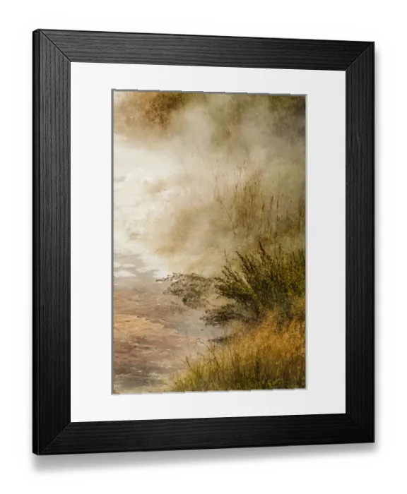 Framed Print : Steam at Canary Spring, Mammoth Hot Springs, Yellowstone National Park, Wyoming  /  Montana