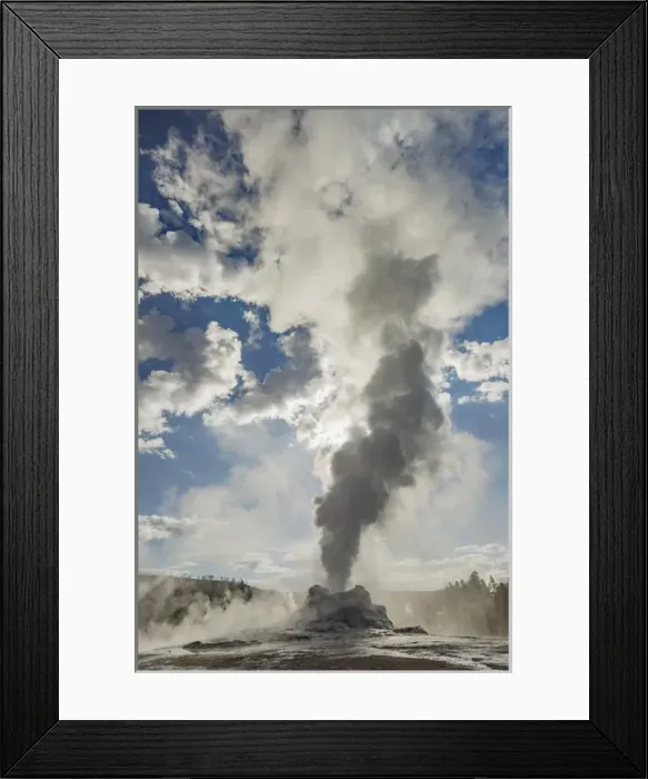 Framed Print : Castle Geyser erupting, Upper Geyser Basin, Yellowstone National Park, Wyoming / Montana Framed Print : Castle Geyser erupting, Upper Geyser Basin, Yellowstone National Park, Wyoming / Montana