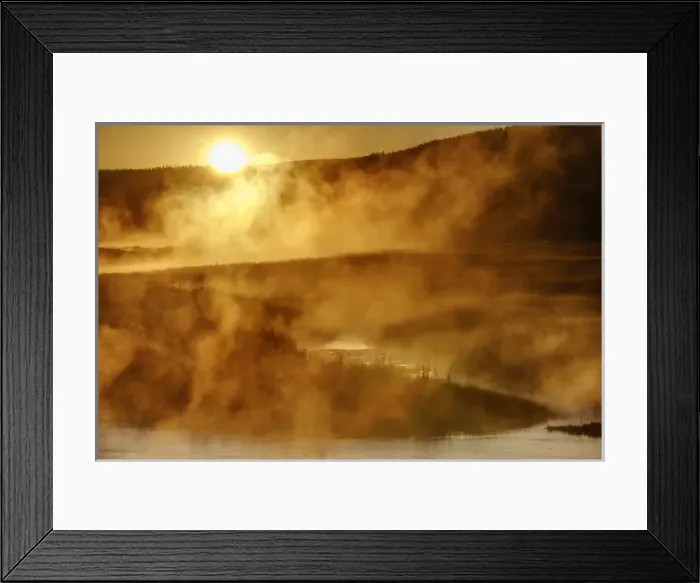 Framed Print : Steaming Madison River at Madison Junction, Yellowstone National Park, Wyoming Framed Print : Steaming Madison River at Madison Junction, Yellowstone National Park, Wyoming