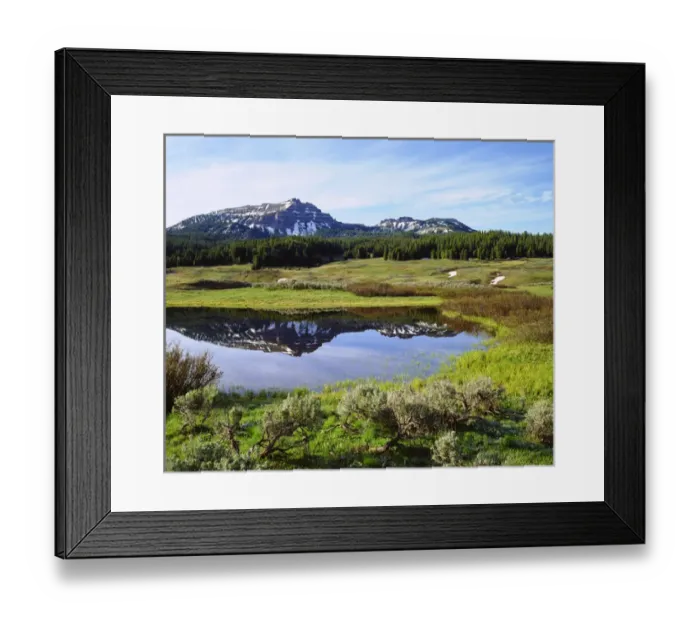Framed Print : USA; Wyoming; A tarn in the Rocky Mountoins of Wyoming Framed Print : USA; Wyoming; A tarn in the Rocky Mountoins of Wyoming