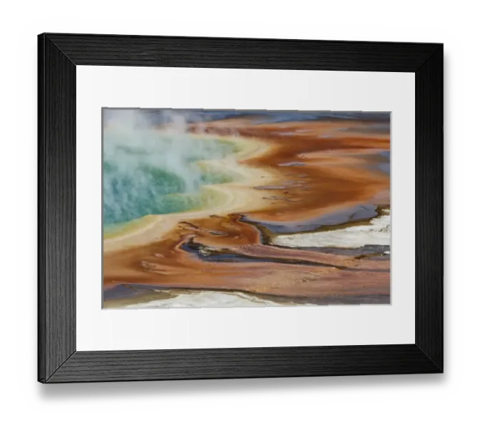 Framed Print : Elevated view of Grand Prismatic Spring, the largest in the U. S. and third largest in the world