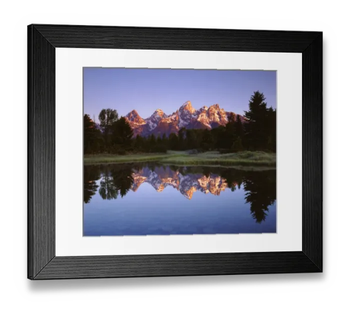 Framed Print : USA; Wyoming; Grand Teton National Park. ; Grand Tetons reflecting in the Snake River Framed Print : USA; Wyoming; Grand Teton National Park. ; Grand Tetons reflecting in the Snake River