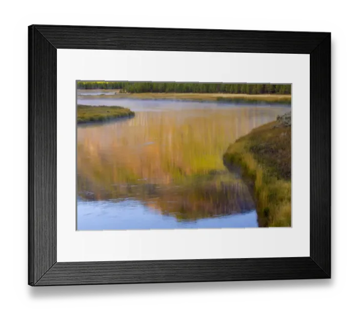 Framed Print : USA, Wyoming, Yellowstone National Park. Morning on the Madison River. Credit as Framed Print : USA, Wyoming, Yellowstone National Park. Morning on the Madison River. Credit as