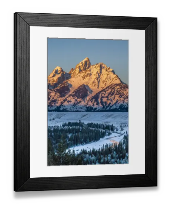 Framed Print : USA, Wyoming, Grand Teton National Park. Mountain landscape at sunrise. Credit as Framed Print : USA, Wyoming, Grand Teton National Park. Mountain landscape at sunrise. Credit as