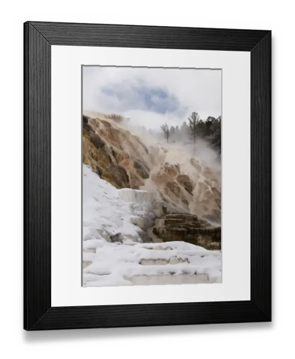 Framed Print : USA, Wyoming, Yellowstone National Park. Mammoth Hot Springs scenic Framed Print : USA, Wyoming, Yellowstone National Park. Mammoth Hot Springs scenic