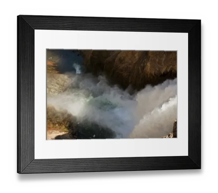 Framed Print : USA, Wyoming, Yellowstone National Park. Yellowstone River waterfall