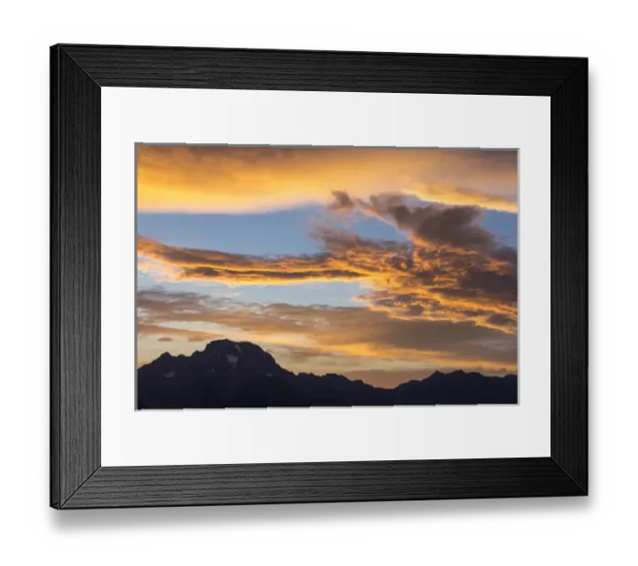 Framed Print : Vivid sunset clouds over the Snake River in Grand Teton National Park, Wyoming, USA