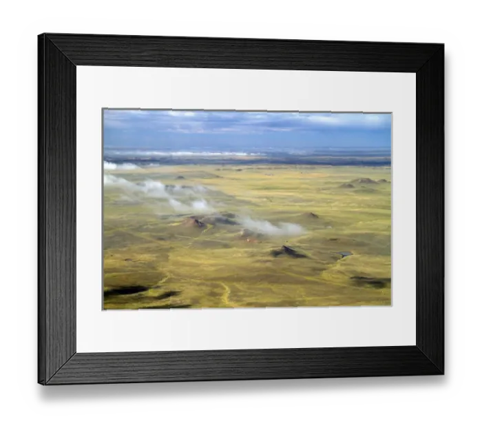 Framed Print : Aerial view of high plains desert near Gillette, Wyoming, USA Framed Print : Aerial view of high plains desert near Gillette, Wyoming, USA