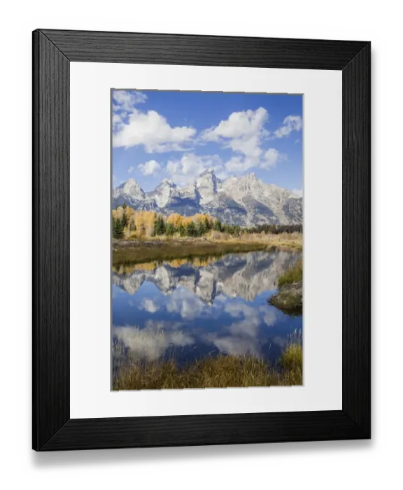 Framed Print : USA, Wyoming, Grand Teton National Park, the Grand Teton Mountains are reflected Framed Print : USA, Wyoming, Grand Teton National Park, the Grand Teton Mountains are reflected