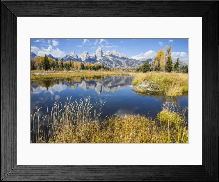 Framed Print : USA, Wyoming, Grand Teton National Park, the Grand Teton Mountains are reflected Framed Print : USA, Wyoming, Grand Teton National Park, the Grand Teton Mountains are reflected