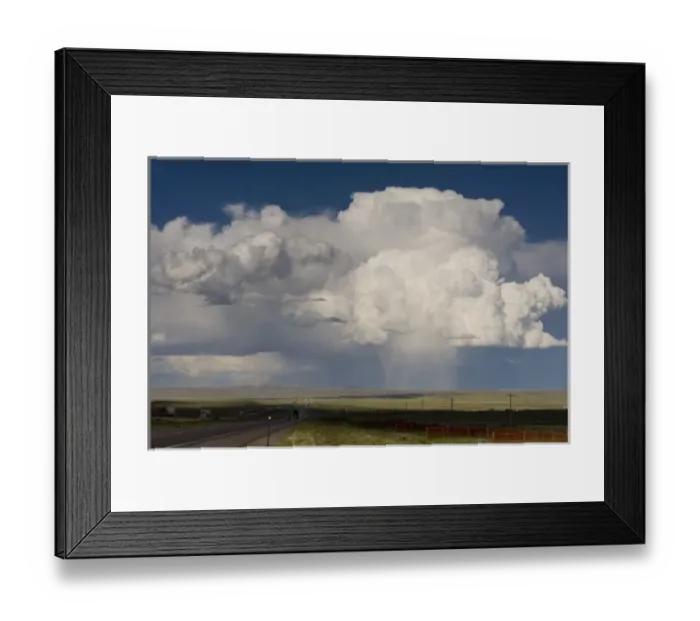 Framed Print : Cumulus clouds and virga hitting the ground (observable streak or shaft of precipitation Framed Print : Cumulus clouds and virga hitting the ground (observable streak or shaft of precipitation