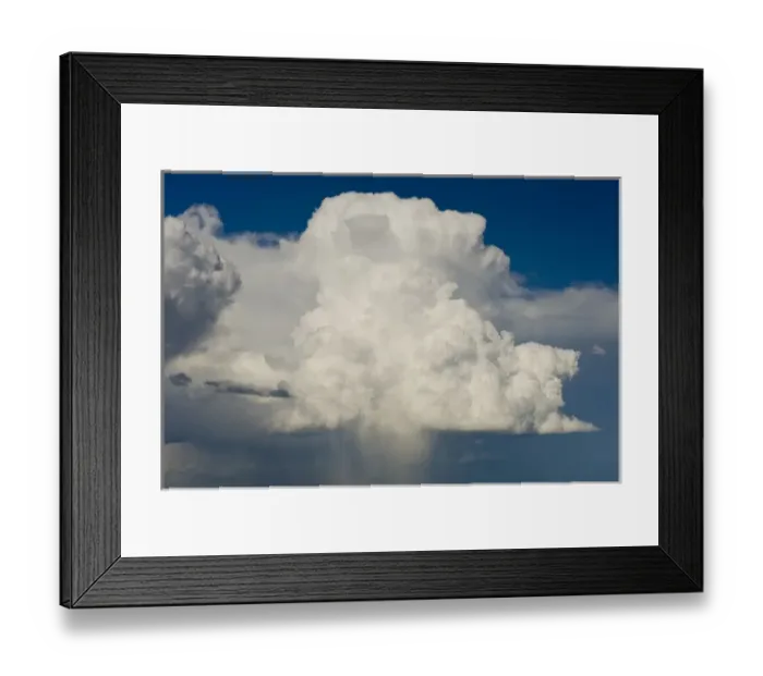 Framed Print : Cumulus clouds and approaching storm near Interstate 80, Rawlins, Wyoming