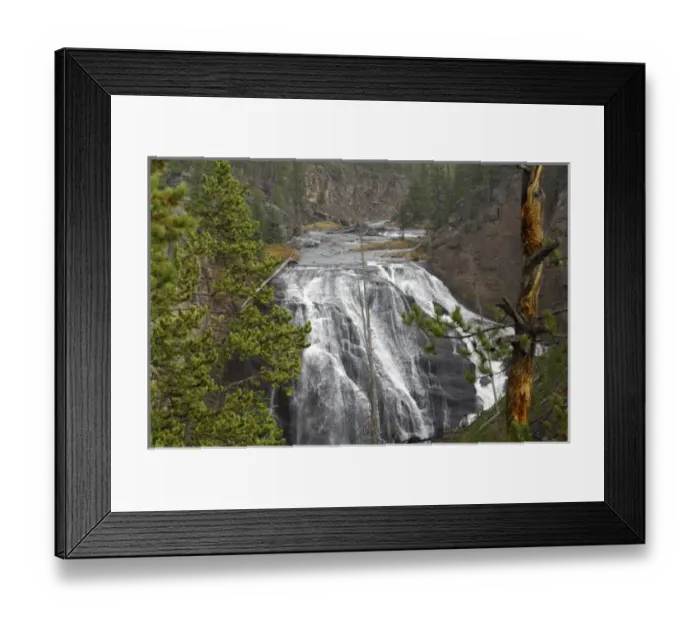 Framed Print : USA, Wyoming, Waterfall, Yellowstone National Park Framed Print : USA, Wyoming, Waterfall, Yellowstone National Park