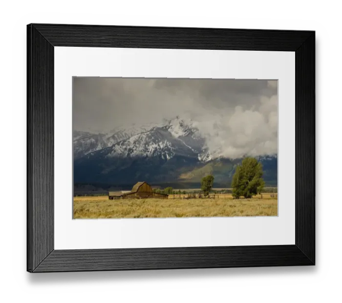Framed Print : Moulton Barn, Mormon Row, Antelope Flats Road, Grand Teton National Park, Wyoming