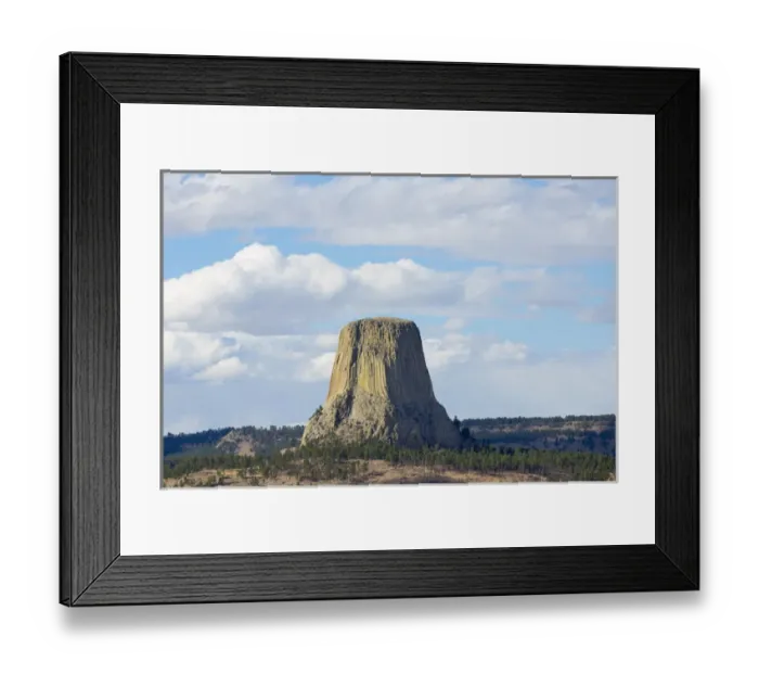 Framed Print : WY, Devils Tower National Monument, Devils Tower Framed Print : WY, Devils Tower National Monument, Devils Tower