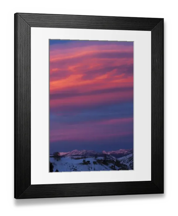 Framed Print : Winter Sunset Framed Print : Winter Sunset