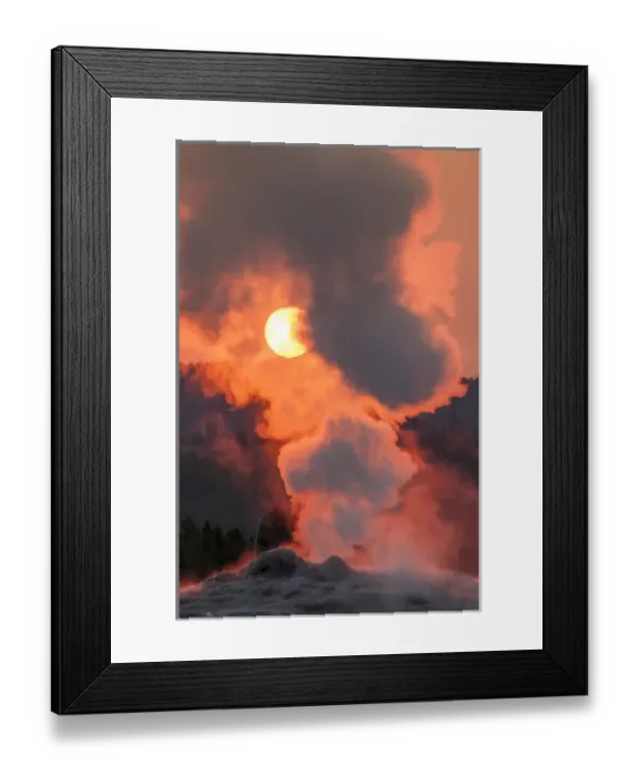 Framed Print : Old Faithful Geyser Yellowstone National Park, Wyoming, USA