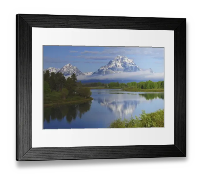 Framed Print : Grand Tetons from the Oxbow, Grand Teton National Park, Wyoming, USA