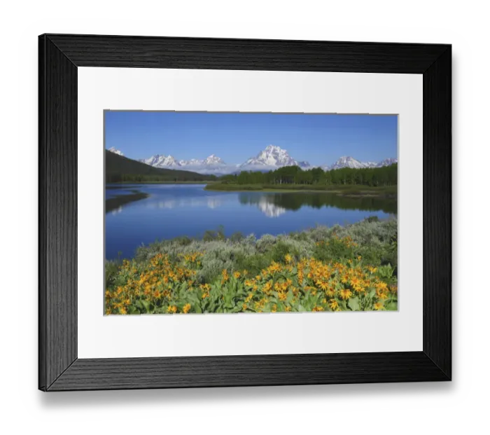 Framed Print : Grand Tetons from the Oxbow; Grand Teton National Park; Wyoming; USA