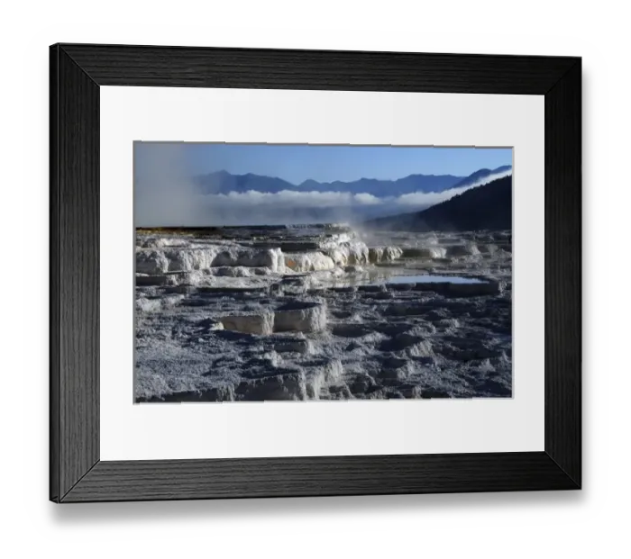 Framed Print : Mammoth Hot Springs, Yellowstone National Park, Wyoming, USA