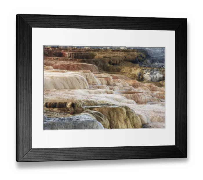 Framed Print : Mammoth Hot Springs Terracaes, Yellowstone National Park, Wyoming, USA