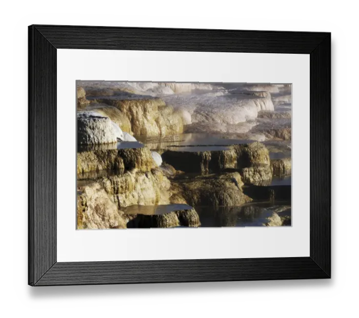 Framed Print : Terraces, Mammoth Hot Springs; Yellowstone National Park; Wyoming; USA