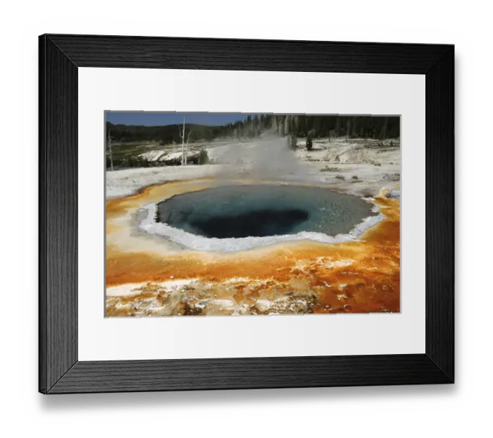 Framed Print : Crested Pool, Upper Geyser Basin, Yellowstone National Park, Wyoming, USA