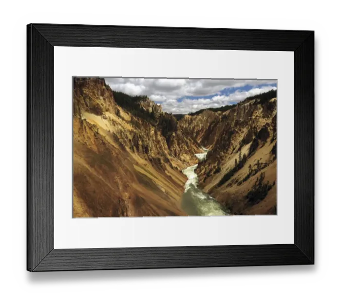 Framed Print : Grand Canyon of the Yellowstone, Yellowstone River, Yellostone National Park, Wyoming