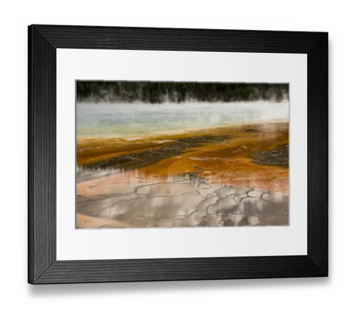 Framed Print : Grand Prismatic Spring; Middle Geyser Basin; Yellowstone National Park; Wyoming; USA