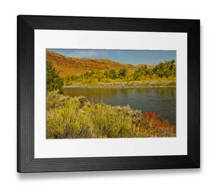 Framed Print : early autumn, Wind River, Wind River Reservation, Wyoming, USA