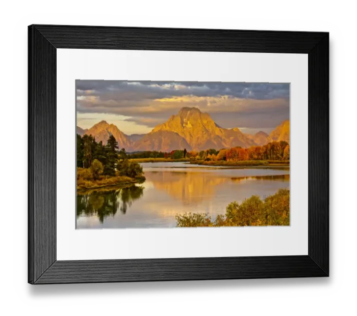 Framed Print : golden sunrise, Oxbow, Grand Teton National Park, Wyoming, USA Framed Print : golden sunrise, Oxbow, Grand Teton National Park, Wyoming, USA