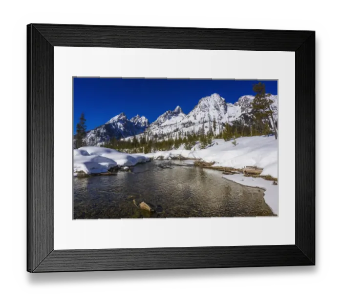 Framed Print : The Tetons in winter above Cottonwood Creek, Grand Teton National Park, Wyoming USA Framed Print : The Tetons in winter above Cottonwood Creek, Grand Teton National Park, Wyoming USA