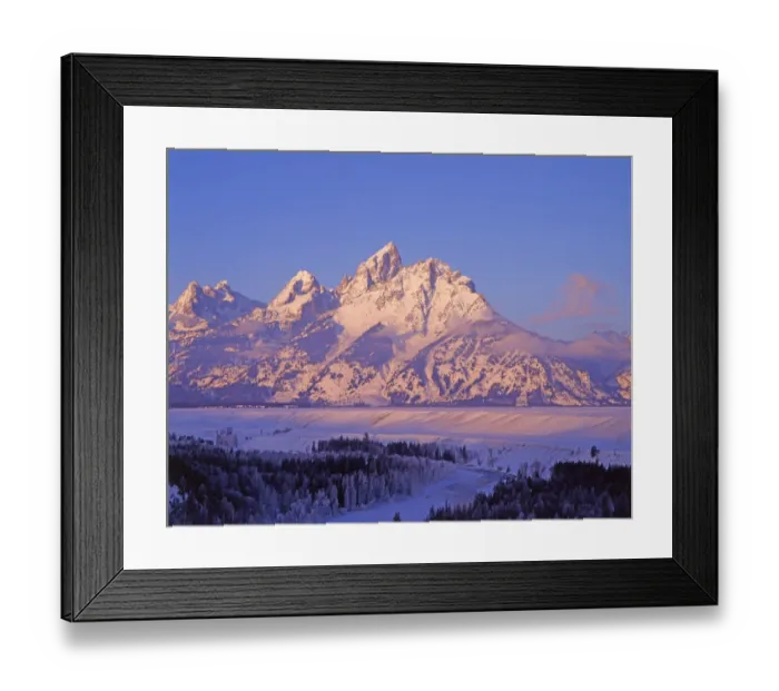 Framed Print : Grand Tetons Snake River Overlook in winter, Grand Teton NP, Wyoming Framed Print : Grand Tetons Snake River Overlook in winter, Grand Teton NP, Wyoming
