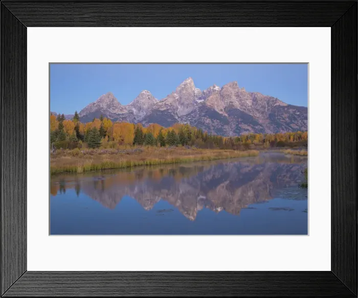 Framed Print : 67545-09414 Sunrise at Schwabacher Landing in fall, Grand Teton National Park, WY Framed Print : 67545-09414 Sunrise at Schwabacher Landing in fall, Grand Teton National Park, WY