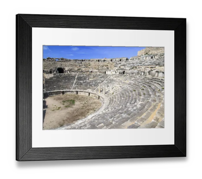 Framed Print : Turkey, West Coast Anatolia, AydAnn Province, ruins of Miletus, near the mouth of Framed Print : Turkey, West Coast Anatolia, AydAnn Province, ruins of Miletus, near the mouth of