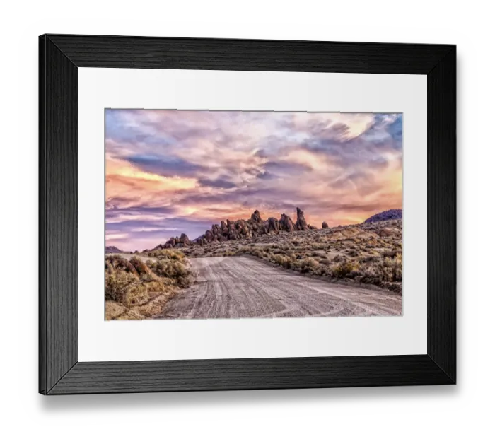 Framed Print : USA; California; Long Pine; Alabama Hills